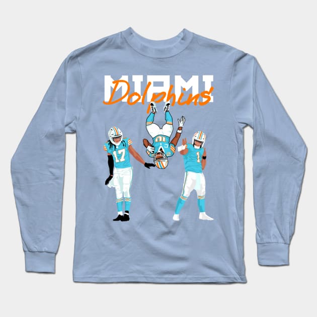 Miami dolphins Long Sleeve T-Shirt by Mic jr